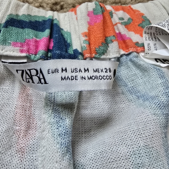 Zara Colorful Patterned Women's Shorts Sz. Medium - Picture 4 of 8